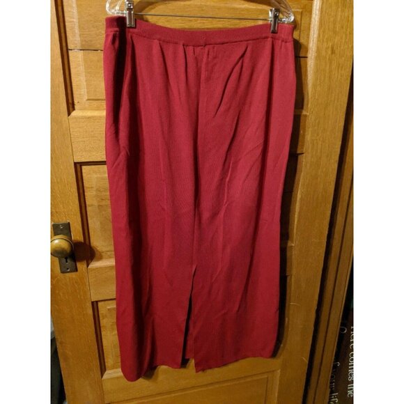 Studio G Straight Skirt Size 2X Stretch Red Maroon - Picture 3 of 6